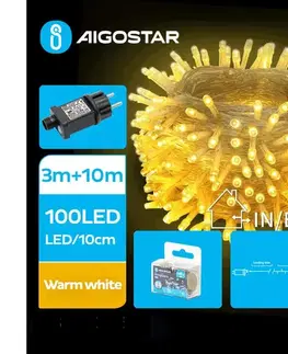 LED osvetlenie  B.V.  - LED Vonkajší vianočný reťaz 100xLED/8 funkcií 13m IP44 teplá biela B103031PN