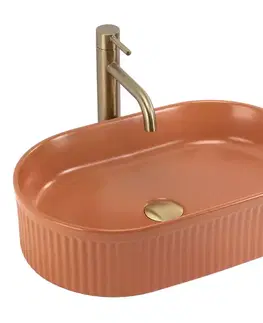 Umývadlá REA - Umývadlo na dosku Vanda Cinnamon Matt 49x31 REA-U6377