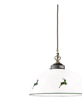 Svietidlá Kolarz 731.32.102 - Luster na lanku NONNA 1xE27/75W/230V pr. 36 cm jelene zelená 731.32.102