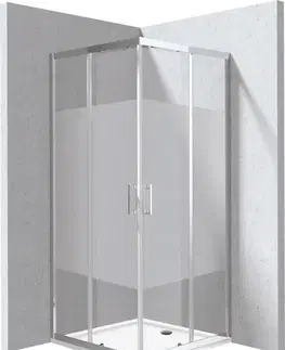 Sprchovacie kúty DEANTE - Funkia Evo štvorcový kút s vaničkou, 80x80 cm – vzor pruh KYCP0E88P