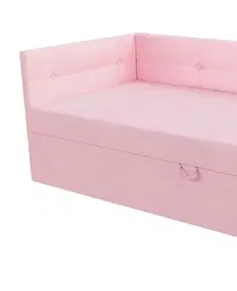 Postele FDM Čalúnená jednolôžková posteľ BILLY | ružová 90 x 200 cm