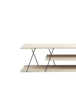 TV stolíky TV stolík Canaz - Black, Travertine
