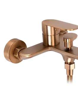 Kúpeľňové batérie REA - Vaňová nástenná batéria DROP Brush Copper REA-B6397