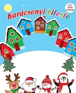 Nalepovačky, vystrihovačky, skladačky Karácsonyi kifestő +12 színes zsírkréta