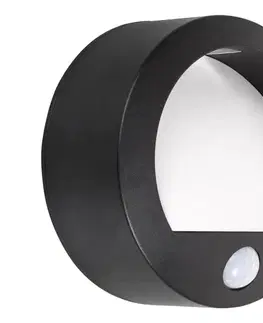 Záhradné lampy Rabalux 7969 - LED Vonkajšie nástenné svietidlo so senzorom AMARILLO LED/1,5W/3xAA IP44 čierna  7969