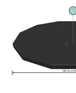 Kryty bazénov Univerzálna krycia plachta na bazén 3,66 m 58037