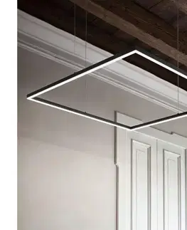 Svietidlá Ideal Lux - LED luster na lanku ORACLE SLIM LED/33W/230V 3000K 50x50 cm čierny 259161