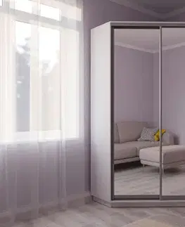 Šatníkové skrine CORZA rohová skriňa š140/v240, biela