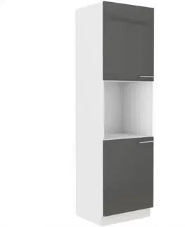Kuchynské skrinky stojace Kuchynská skrinka Lara 60dp-210 2f Bb Mdf Šedá lesk
