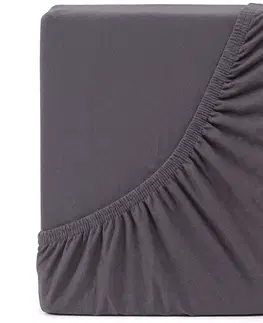 Plachty 4Home jersey prestieradlo Mako antracit, 90 x 200 cm