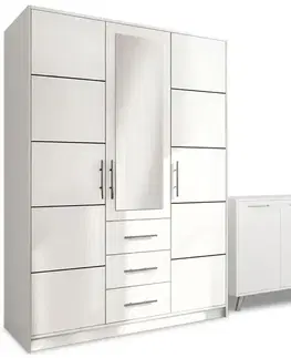 Nábytok do spálne Súprava skriňa  Bali D3 biela + Komoda Bali 140