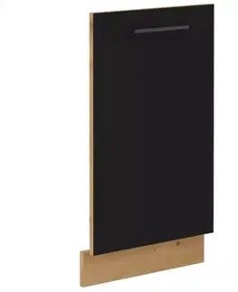 Dvierka a čelá zásuviek pre kuchynske skrinky Dvierka Modena  front zm 713x446 čierna/dub artisan