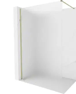 Sprchové dvere MEXEN/S - Kyoto-X Sprchová zástena WALK-IN 80 x 200, dekor 10 mm, zlato 800-080-101-50-30-X