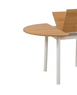 Jedálenské stoly Extendable Dining Table Oliver - Oak, White