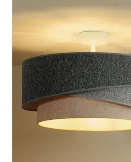 Svietidlá -Prisadený luster KOBO ECO REC. 1xE27/15W/230V pr.45 cm zelená/šedá/krémová 604802