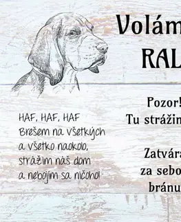 Tabuľky s venovaním (darčeky) Obraz na stenu - Jedinečná tabuľka o psíkovi na bránu