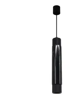Svietidlá  Luster na lanku MARBLE 1xGU10/8W/230V čierna/zlatá ML63400