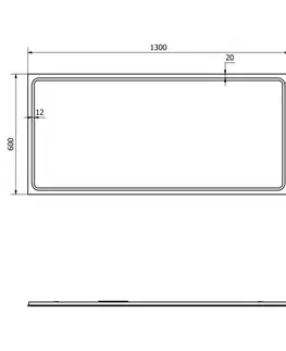 Kúpeľňové zrkadlá SAPHO - GEMINI zrkadlo s osvetlením LED 130x60cm GM130