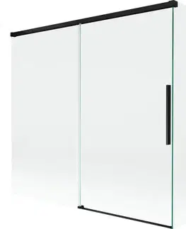 Sprchové dvere MEXEN/S - Rox L vaňová zástena 2-krídlová posuvná 170 + 70 x 150, transparent, čierna 8C9L-170-070-70-00