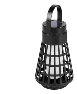 LED osvetlenie  LED Solárne svietidlo so senzorom 2 v 1 LED/1W/3,7V IP54 300 mAh čierna SOLAR LANTERN 2IN1 50CM