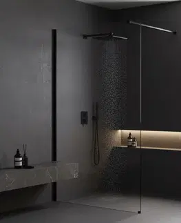 Sprchové dvere REA/S - Sprchová zástena Flexi Transparent / Black 130 KPL-K99178