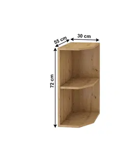 Kuchynské dolné skrinky KONDELA Monro 30 D ZAK BB dolná rohová kuchynská skrinka dub artisan