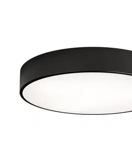 Svietidlá  Kúpeľňové stropné svietidlo CLEO so senzorom, 4xE27/24W/230V, priemer 50 cm, IP54, čierne 5907623692399