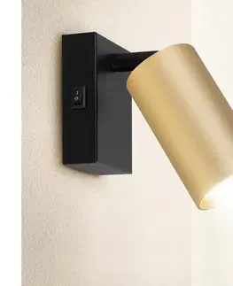 Svietidlá BRILAGI -LED stmievateľné nástenné bodové svietidlo SELE 1xGU10/4,8W/230V čierna/zlatá BG1375+AI2382