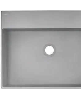 Umývadlá DEANTE - Correo metallic grey Granit umývadlo na dosku - 500x400 mm CQR_SU5S