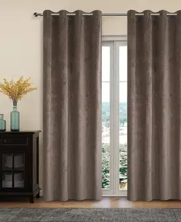 Závesy do spálne Záves na priechodkách LILI YC11931/280G/05/140x250 hnedý