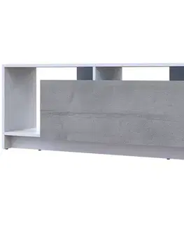 TV stolíky NABBI Ulfet U2 tv stolík biela / betón