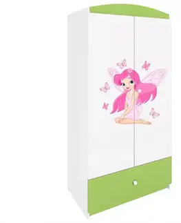 Skrine do izieb Skriňa Babydreams Zelená – Víla 1