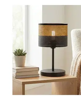 Lampy EMIBIG Stolná lampa KARBON 1xE27/15W/230V čierna/hnedá 1653/LN1