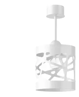 Svietidlá  Luster na tyči MODUL FREZ 1xE27/60W/230V pr. 17,5 cm biela 31053