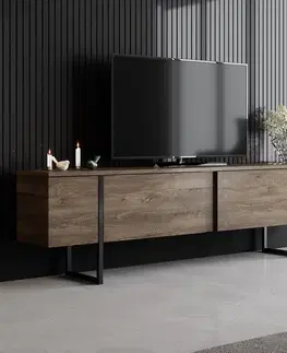 TV stolíky TV stolík Luxe - Walnut, Black
