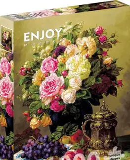 1000 dielikov Enjoy Puzzle Jean-Baptiste Robie: Still Life with Roses 1000 Enjoy