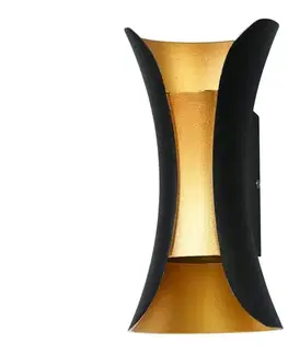 Svietidlá  PL-356-M BK+GD - LED Vonkajšie nástenné svietidlo DANTE LED/10W/230V 20 cm PL-356-M BK+GD