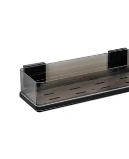 Svietidlá WENKO 71446800 - Polička VACUUM-LOC QUADRO ED 38,5x14,5 cm čierna 71446800