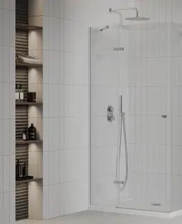 Vane MEXEN/S - Roma sprchvý kút 90x70, kyvný, číre sklo, chróm + vanička 854-090-070-01-00-4010