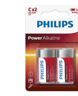 Predlžovacie káble Philips LR14P2B/10 - 2 ks Alkalická batéria C POWER ALKALINE 1,5V 7200mAh Phil-LR14P2B/10