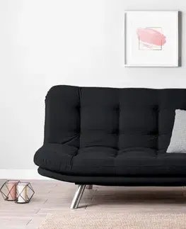 Pohovky a gauče Trojmiestna rozkladacia pohovka Misa Sofabed - Black