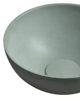 Umývadlá SAPHO - MINOR betónové umývadlo na dosku, priemer 26cm, zelená mat MR26023
