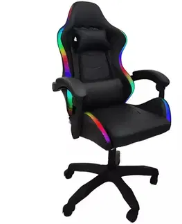 Otočné kreslá Kreslo pre Hráča Herodion 8685  čierna/LED RGB