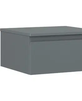 Kúpeľňový nábytok MEXEN/S - Orio kúpeľňová skrinka pod umývadlo 50 cm s doskou, 1 šuplík, grafit mat 91A10-05023-1-BFC66