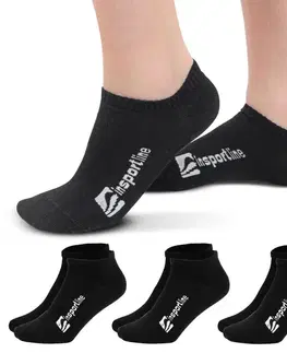 Pánske ponožky Bambusové členkové ponožky inSPORTline Silvatic Ankle AG+ antibakteriálne - 3 páry biela - 35-38