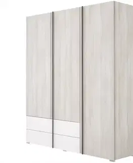 Šatníkové skrine Skriňa Remo RM1 dub wilton/biela/antracit