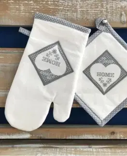 Chňapky Kinekus Chňapka a podložka kuchynská, HOME sivá