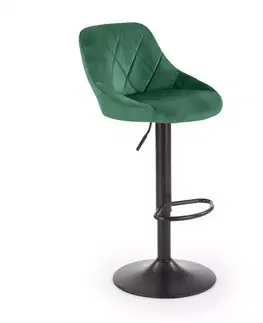 Barové stoličky Barová Stolička H-101 Tmavozelený