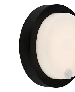 Záhradné lampy Brilo - LED nabíjateľné vonkajšie nástenné svietidlo so senzorom LED/4W/5V 4400 mAh IP44 čierne 3765015