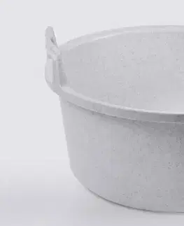 Lavóry, vandle ALFA PLASTIK - Škopok 43x19cm granit biely 15l